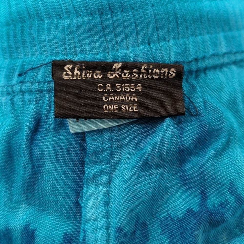 *Free With Purchase* Blue Tye Dye Wrap Pants - Picture 5 of 7